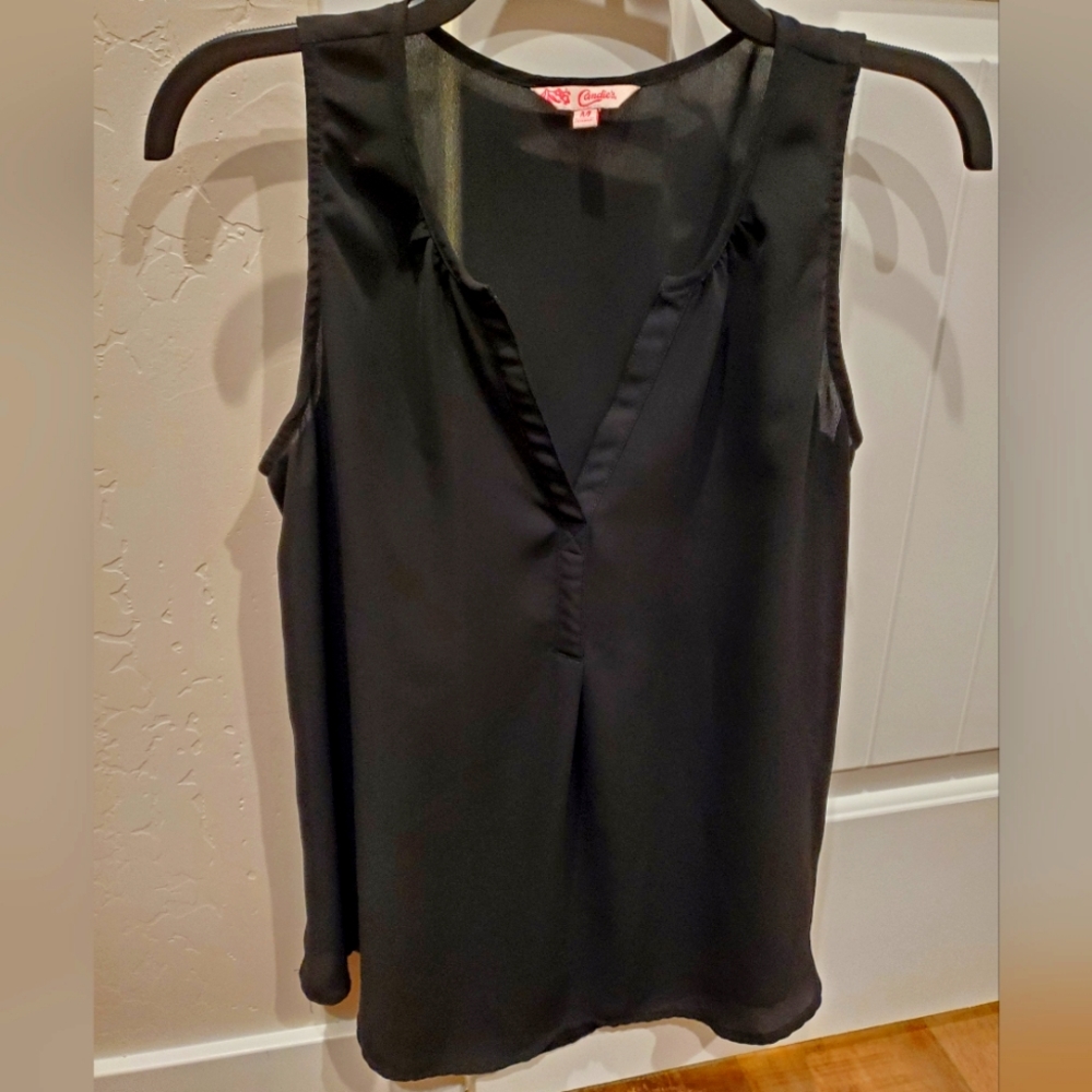 Candie's Black Sleeveless Shirt